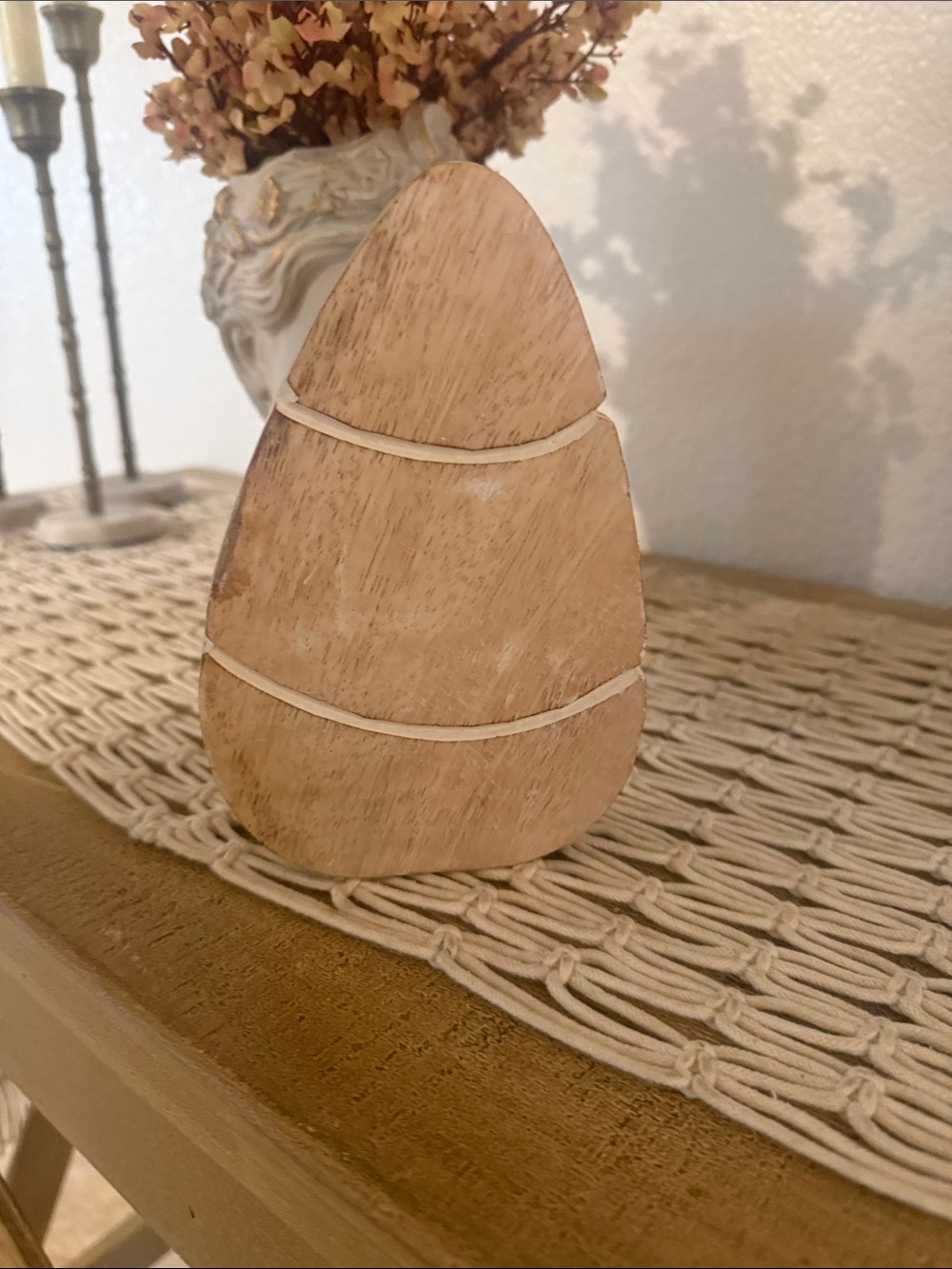 Candy corn neutral home decor